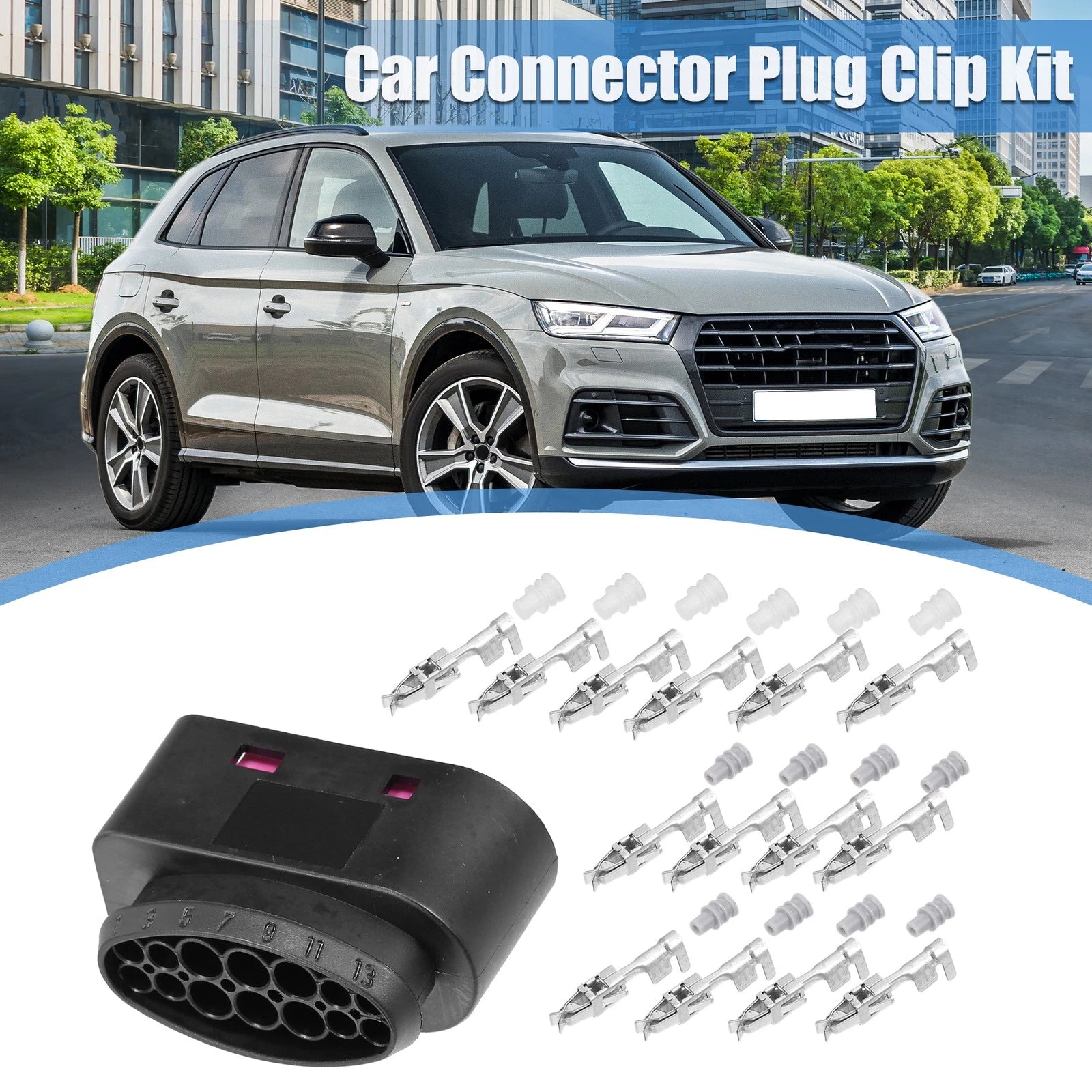 Headlight Plug Connector 14 Pin Female Set for VW Audi (2005–2015)