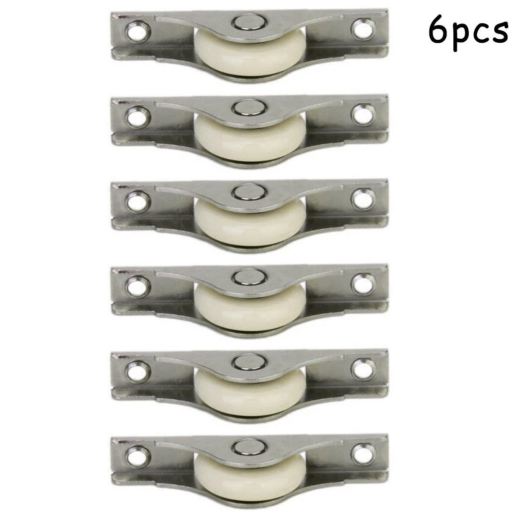 6X Sliding Scroll Wheel Pulley for Wardrobe Window Door Hardware