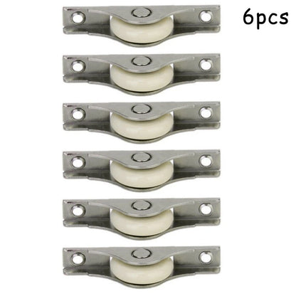 6X Sliding Scroll Wheel Pulley for Wardrobe Window Door Hardware