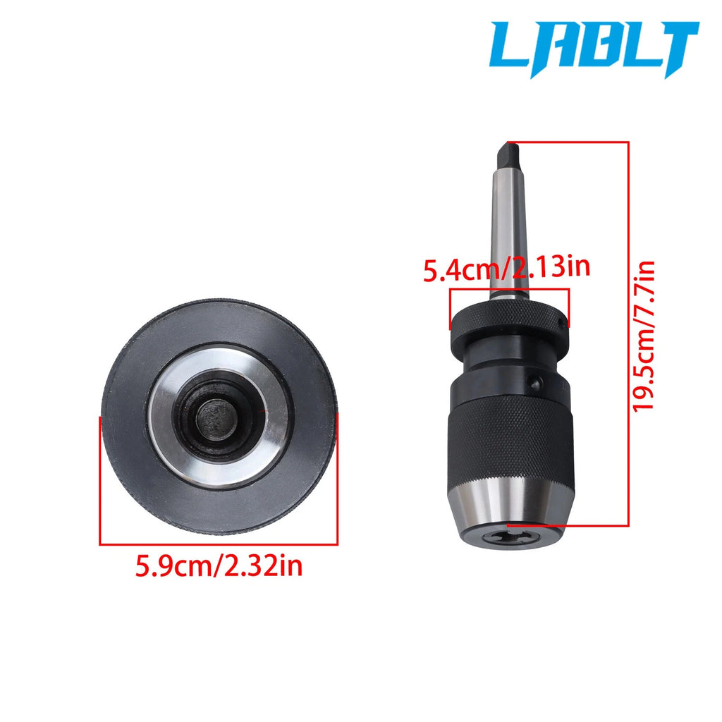 Keyless Heavy Drill Chuck with MT2 Arbor 1-16mm for Drilling Machine