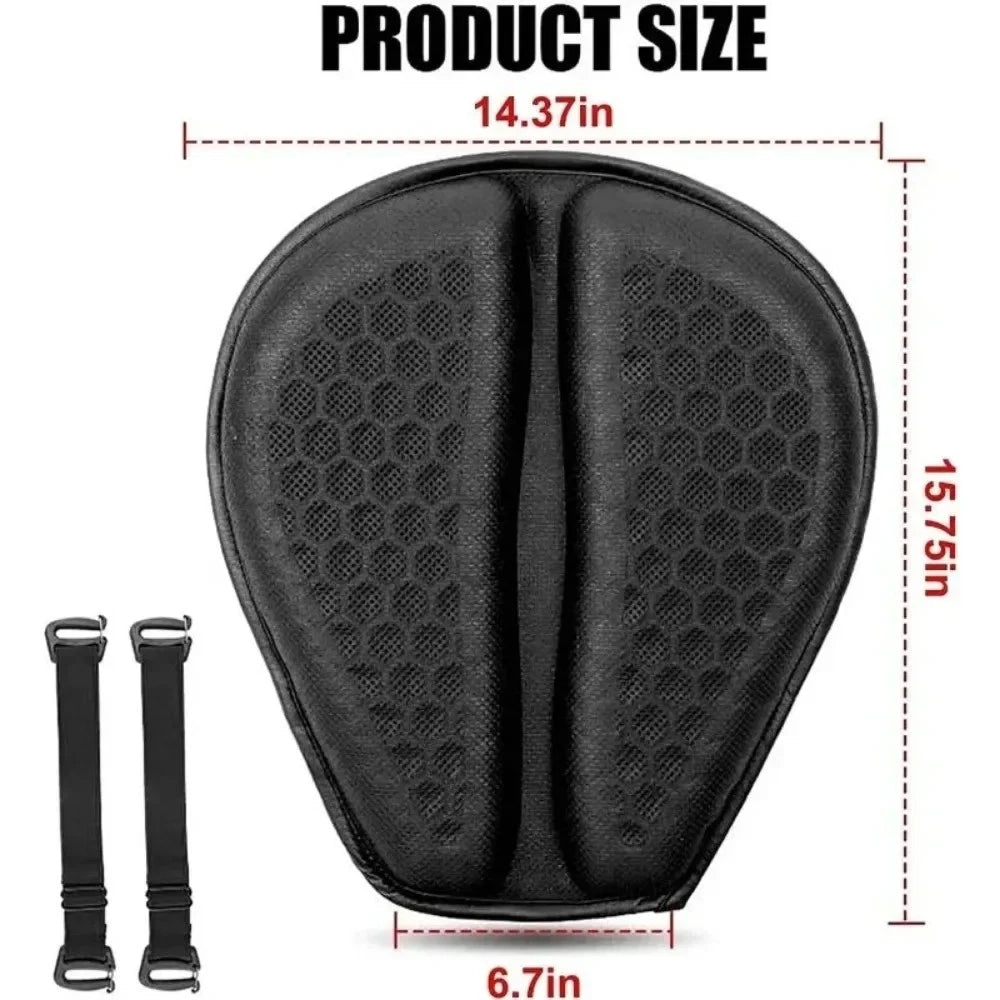3D Honeycomb Gel Seat Cushion for Motorcycle (Universal Fit)