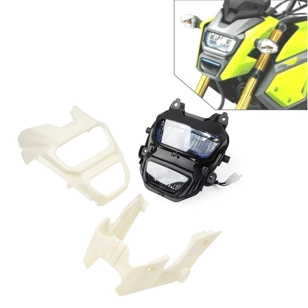 LED Headlight Front Light Lamp & Cover for Honda Grom MSX125 (2016–2018)