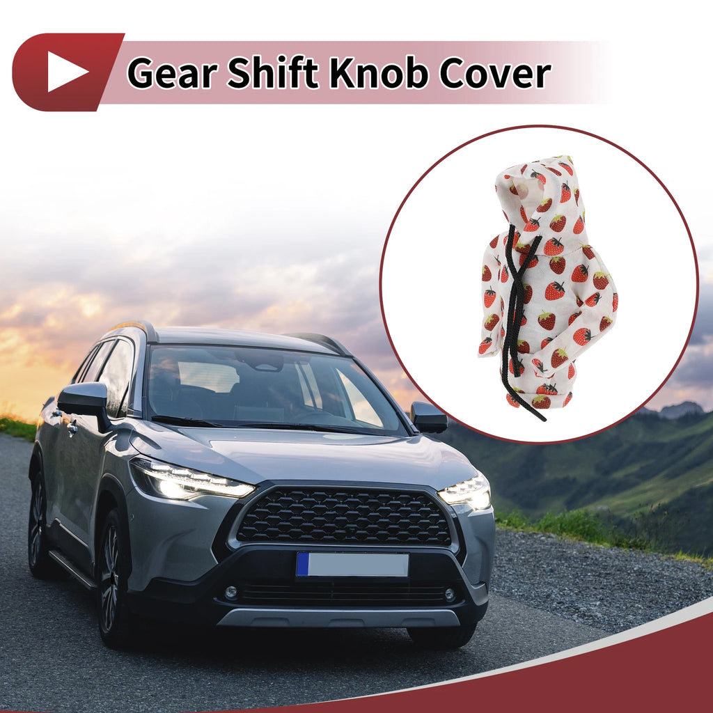 Gear Shift Knob Cover for - Red White Polyester