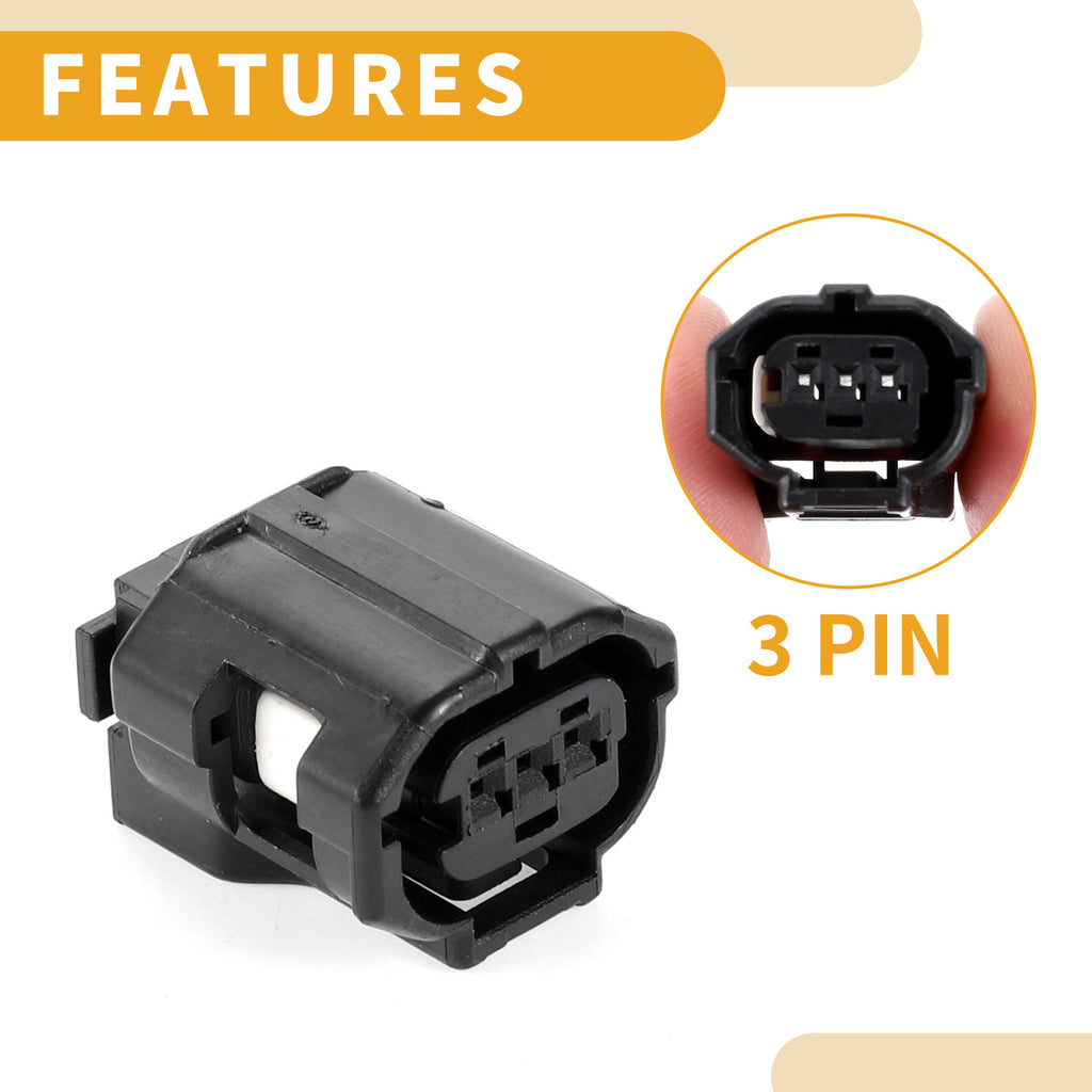 3 Pin Headlight Leveling Motor Connector Plug Female for Toyota (2009–2017)