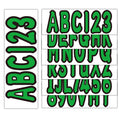 Set of 4 Personalized Boat Registration Decals A-Z & 0-9 Green
