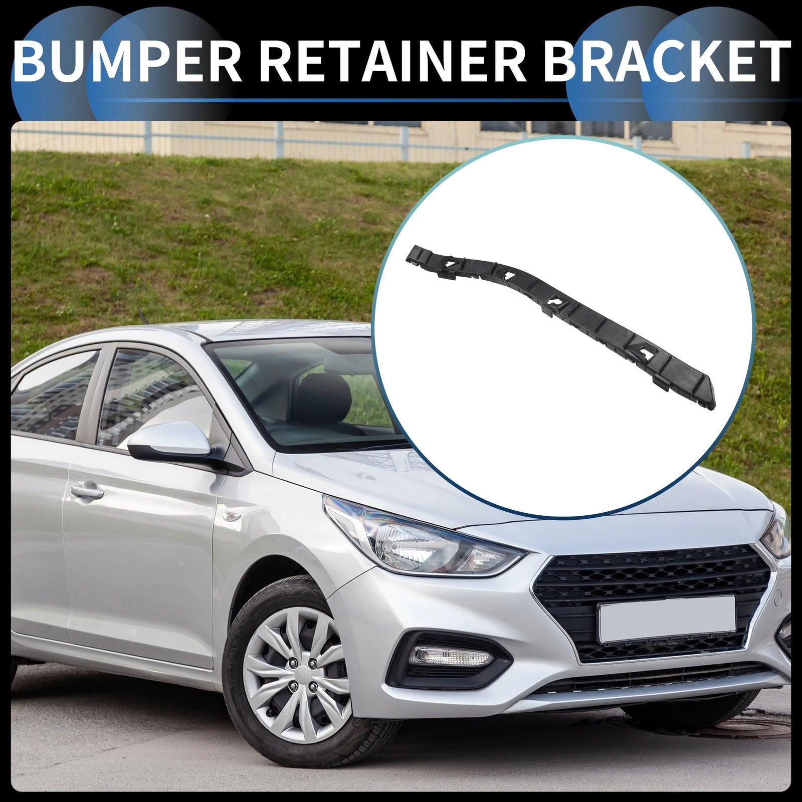 Right Front Bumper Retainer Bracket Replacement for Hyundai Accent (2012–2017)