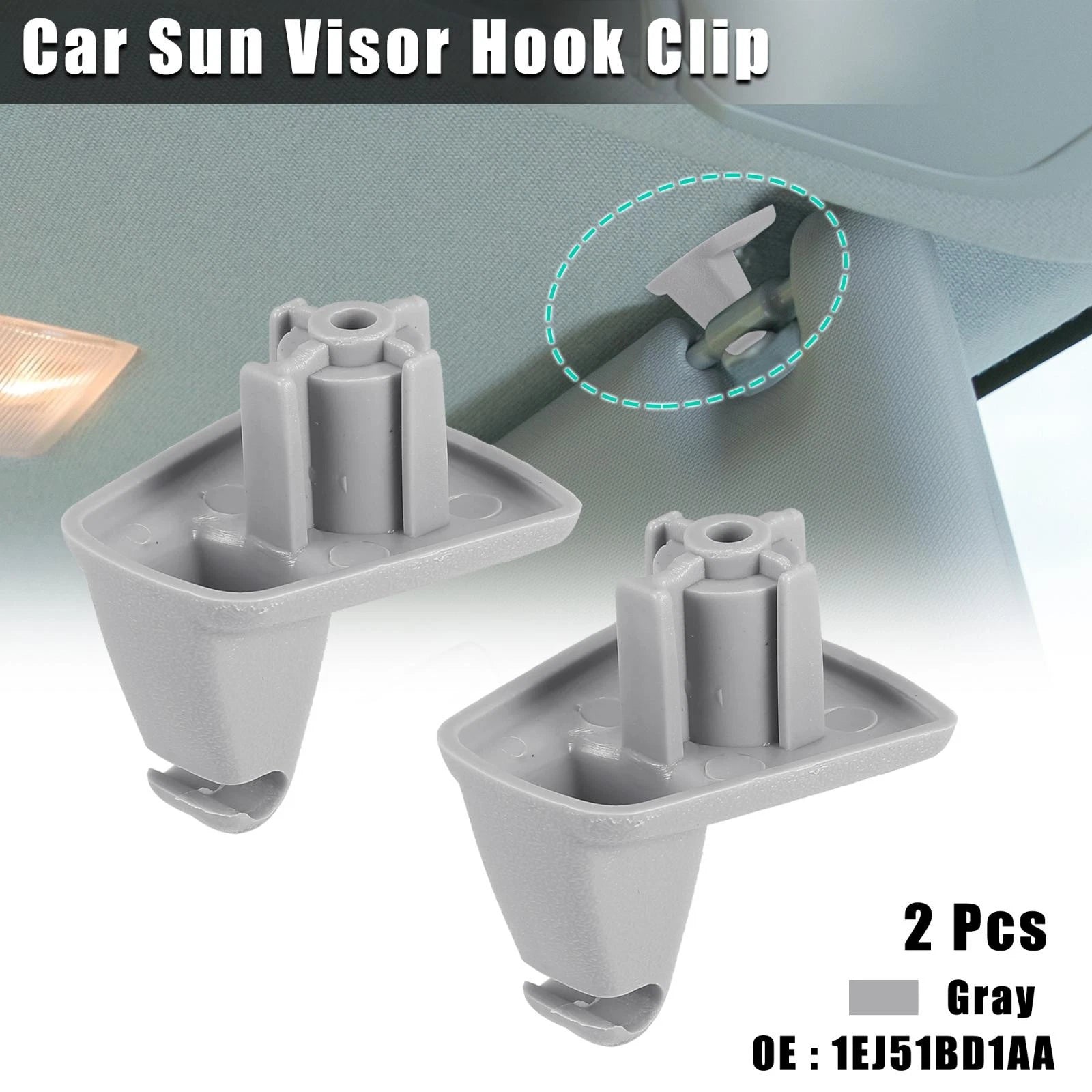 Sun Visor Retainer Staples 2 Pcs Replacement for Chrysler 300 Dodge Charger (2005–2010)