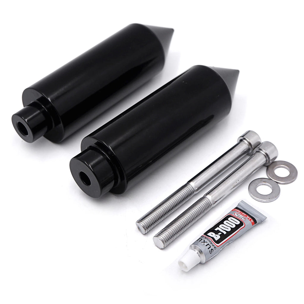 Black Extended Spike Frame Slider Crash Protector for Honda CBR 600 (1996–2007)
