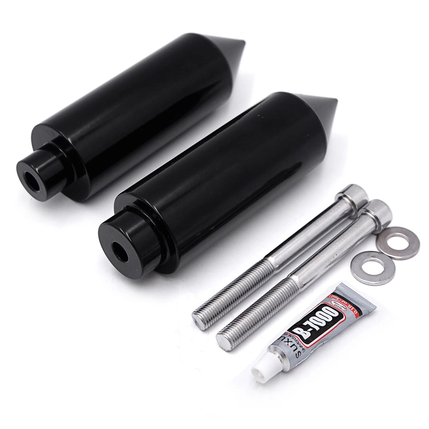 Black Extended Spike Frame Slider Crash Protector for Honda CBR 600 (1996–2007)