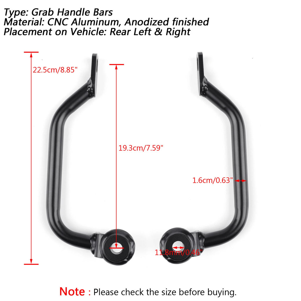 Black Passenger Grab Handle Bar for Kawasaki Z 900 950 RS (2017–2022)