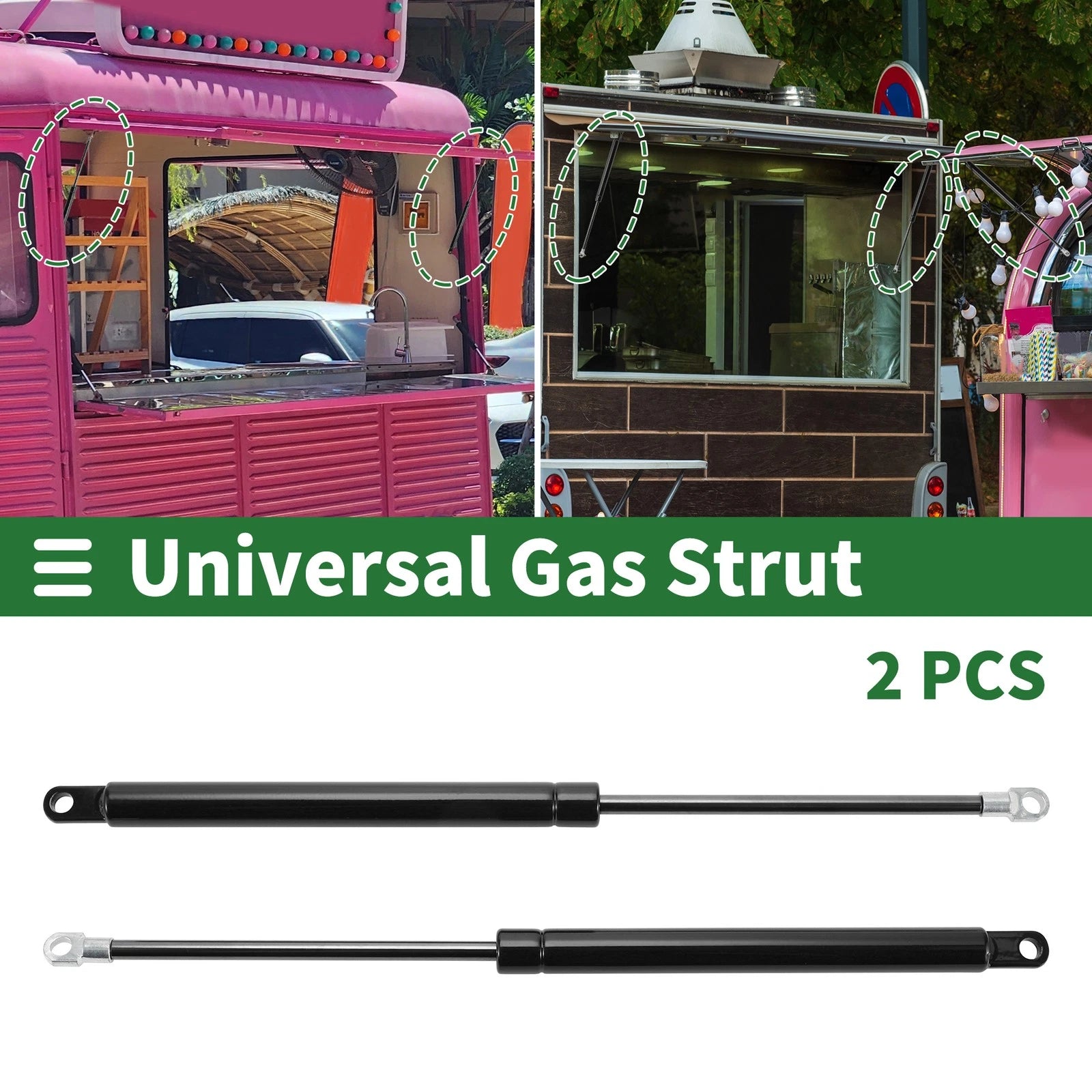 2Pcs Lift Supports Struts Gas Spring for Universal Applications (15"/380mm)