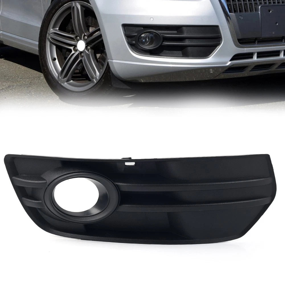 Front Lower Bumper Grille Cover for Audi Q5 (2009–2012) - Black, Fog Lamp Hole