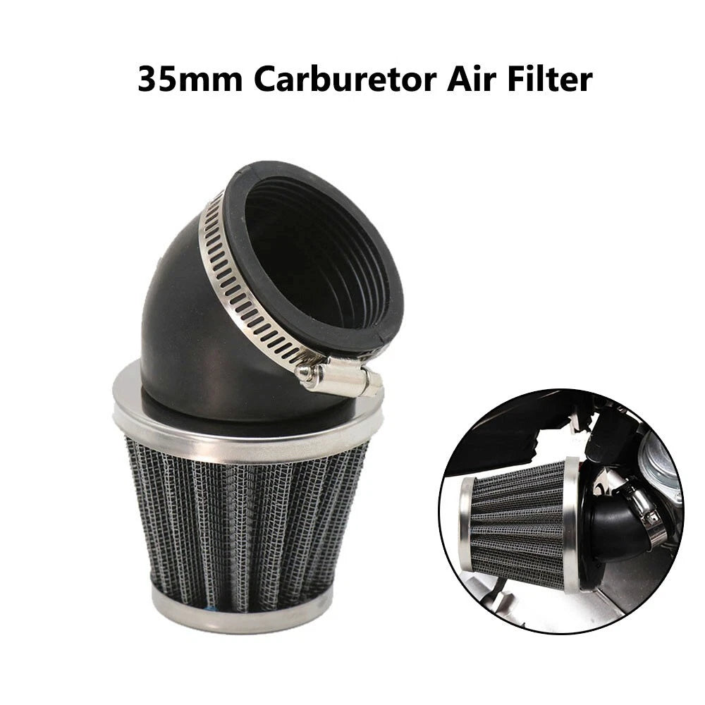 35mm Carb Air Filter Bent Adapter for Dirt Bike Motorcycle (30mm-34mm)