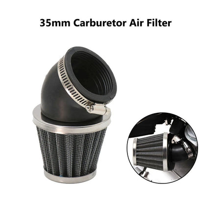 35mm Carb Air Filter Bent Adapter for Dirt Bike Motorcycle (30mm-34mm)
