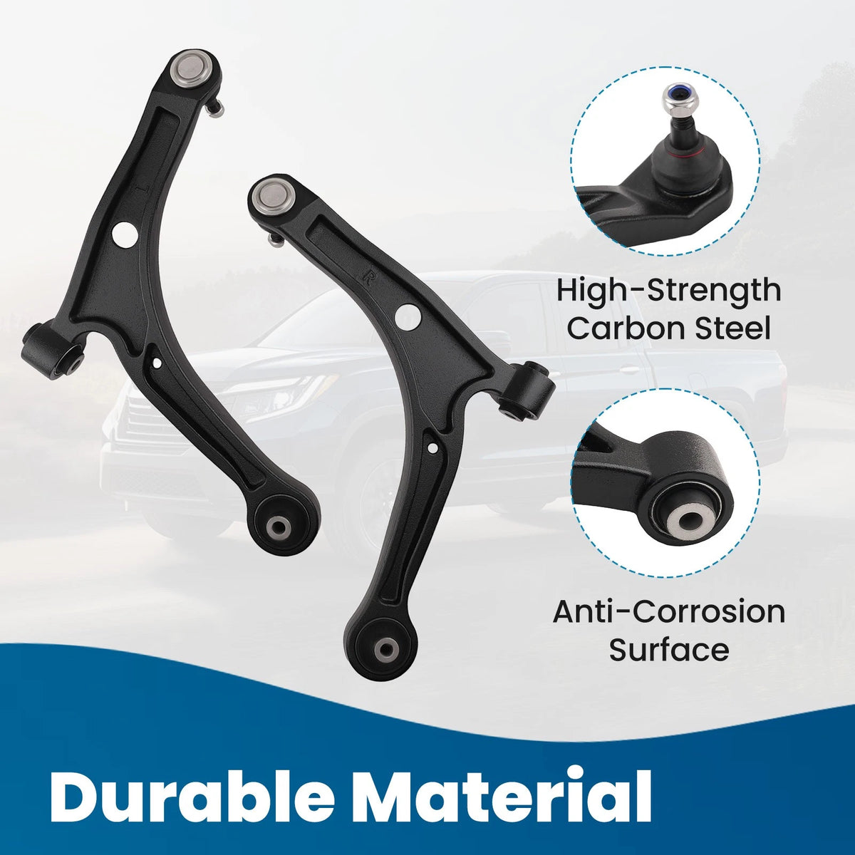 Front Lower Control Arms w/Ball Joint Sway Bar Links for Honda Ridgeline (2006–2014)