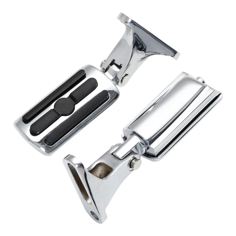 Chrome Rear Passenger Footpegs Mount for Harley Touring Road King (1993–2025)