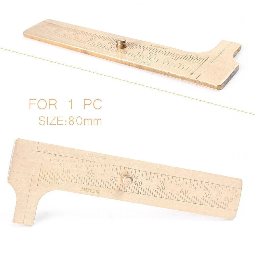 Mini Brass Sliding Gauge Vernier Caliper 80mm for Precision Measurement