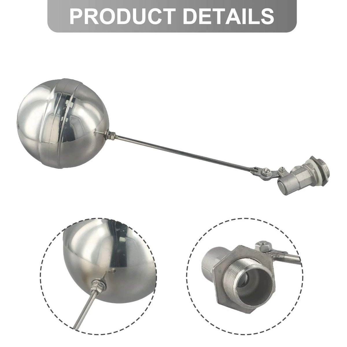 Stainless Steel Float Valve for Efficient Water Level Management (DN15 DN20 DN25)