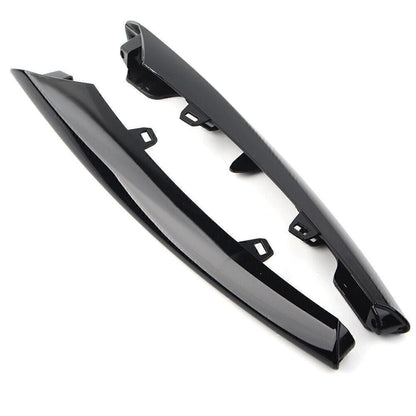 Pair Gloss Black Front Side Grille Molding Trim for Jaguar XJ (2010–2015)