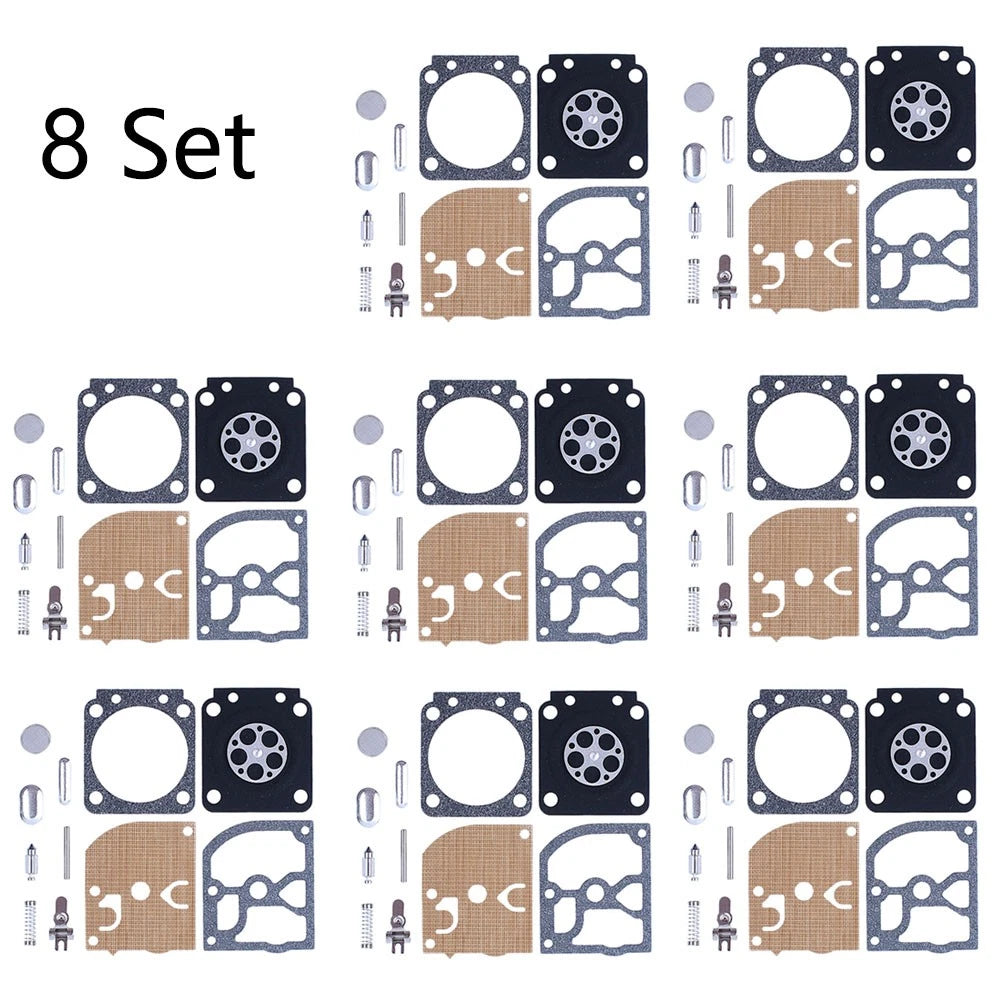 Set of 8 Carburetor Rebuild Kits for Stihl 017 018 MS180 MS170 (Zama RB-77 RB-66)
