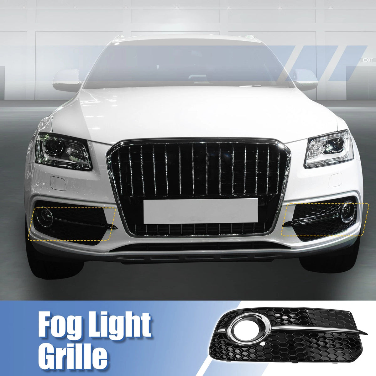 Front Right Fog Light Grille Cover Replacement for Audi Q5 SQ5 (2013–2017)