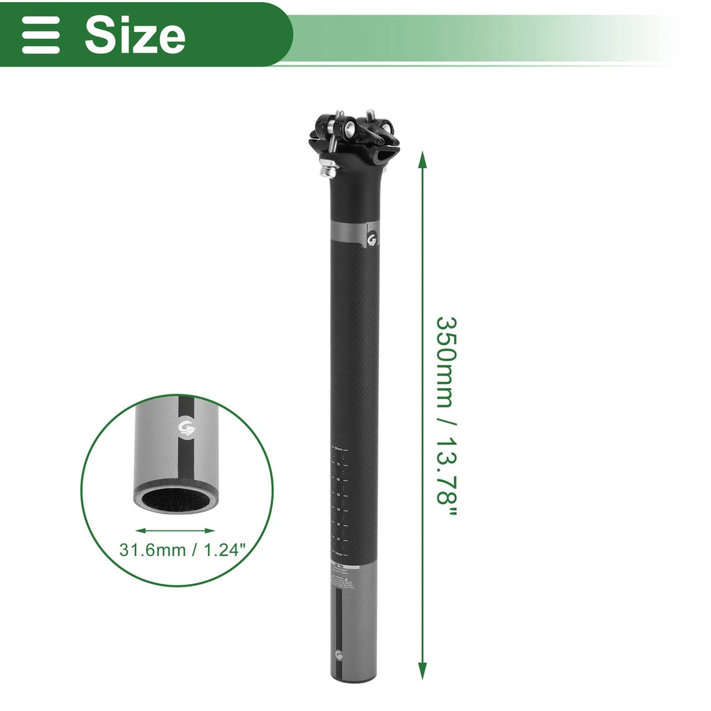 Seat Post Shock Absorbing 31.6x350mm Replacement for Universal Bike (Any Year)