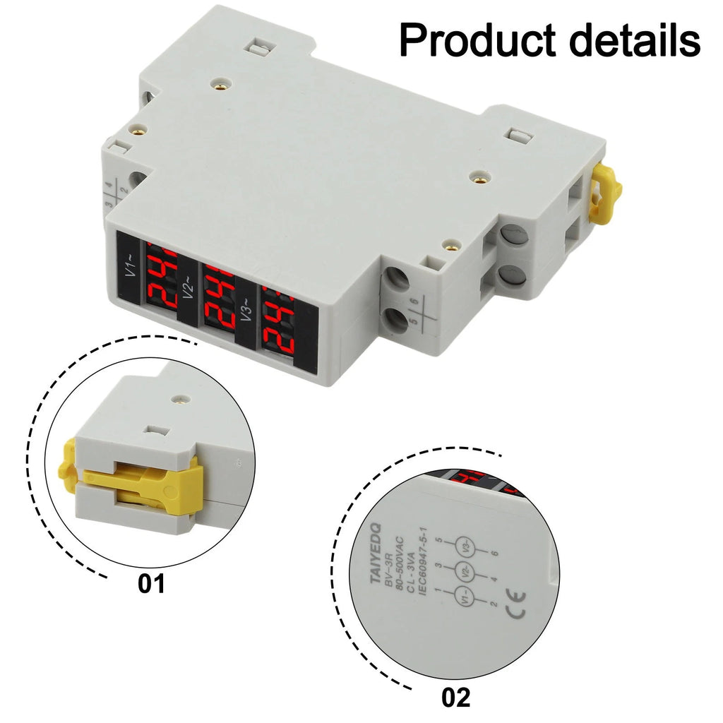 Digital Voltmeter for Din Rail Panel (BV3R)