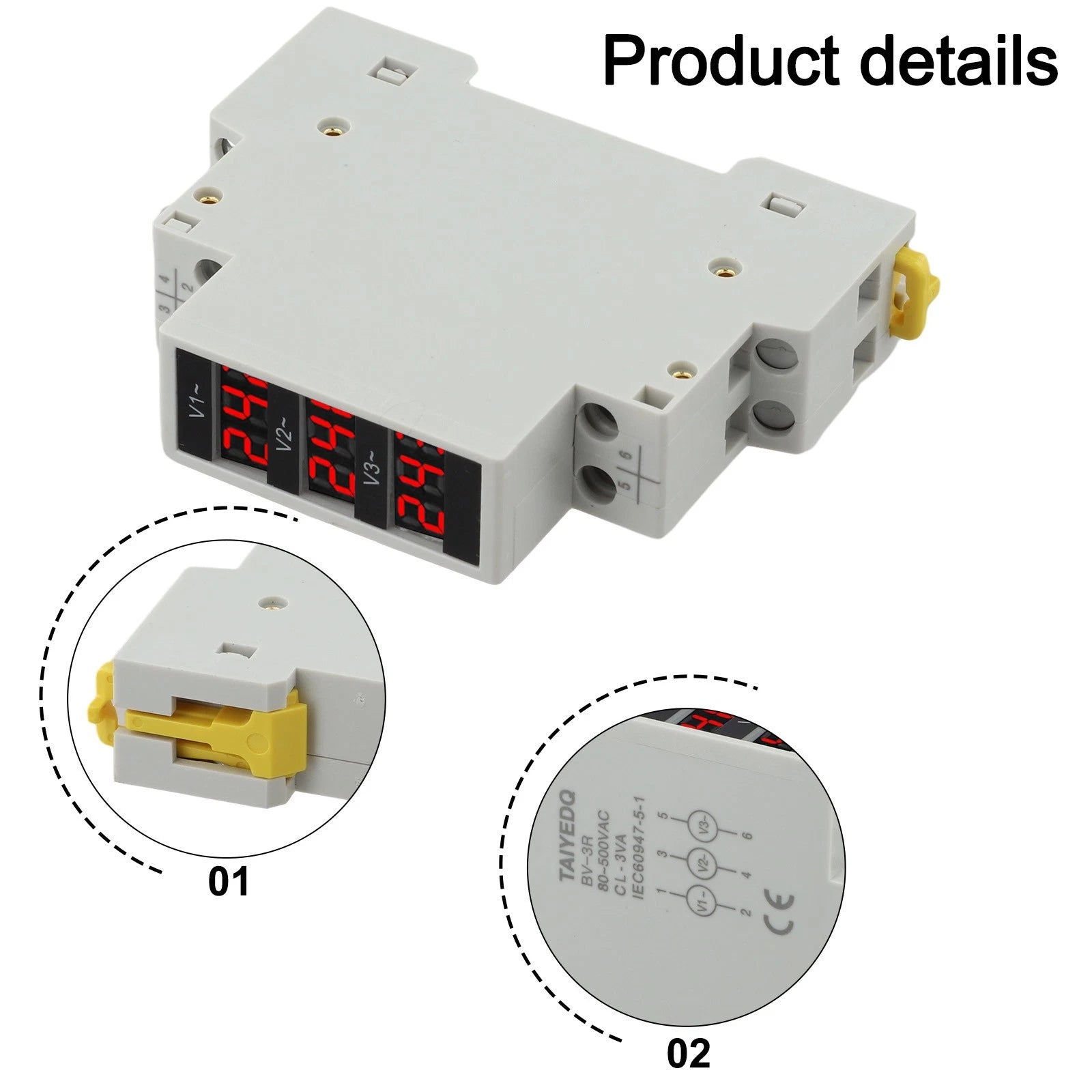 Digital Voltmeter for Din Rail Panel (BV3R)
