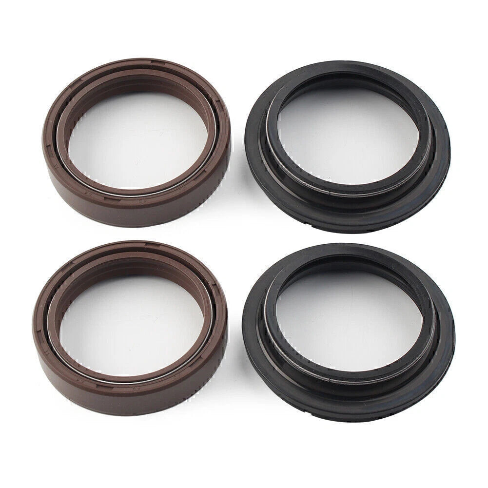Set of 4 Front Fork Damper Shock Absorber Dust Oil Seals for Motorcycle (43X54-11MM)