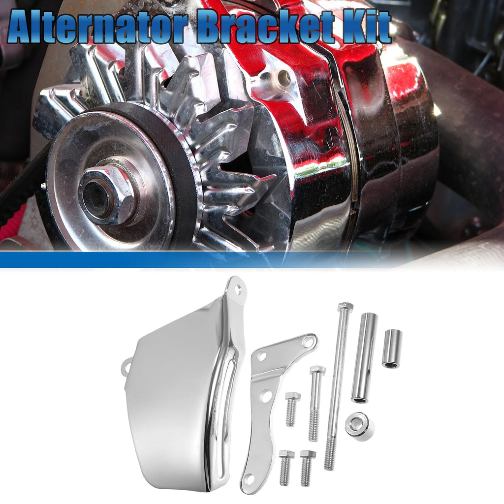 Water Pump Alternator Bracket Kit Replacement for Chevy SBC 305 (1968–1973)
