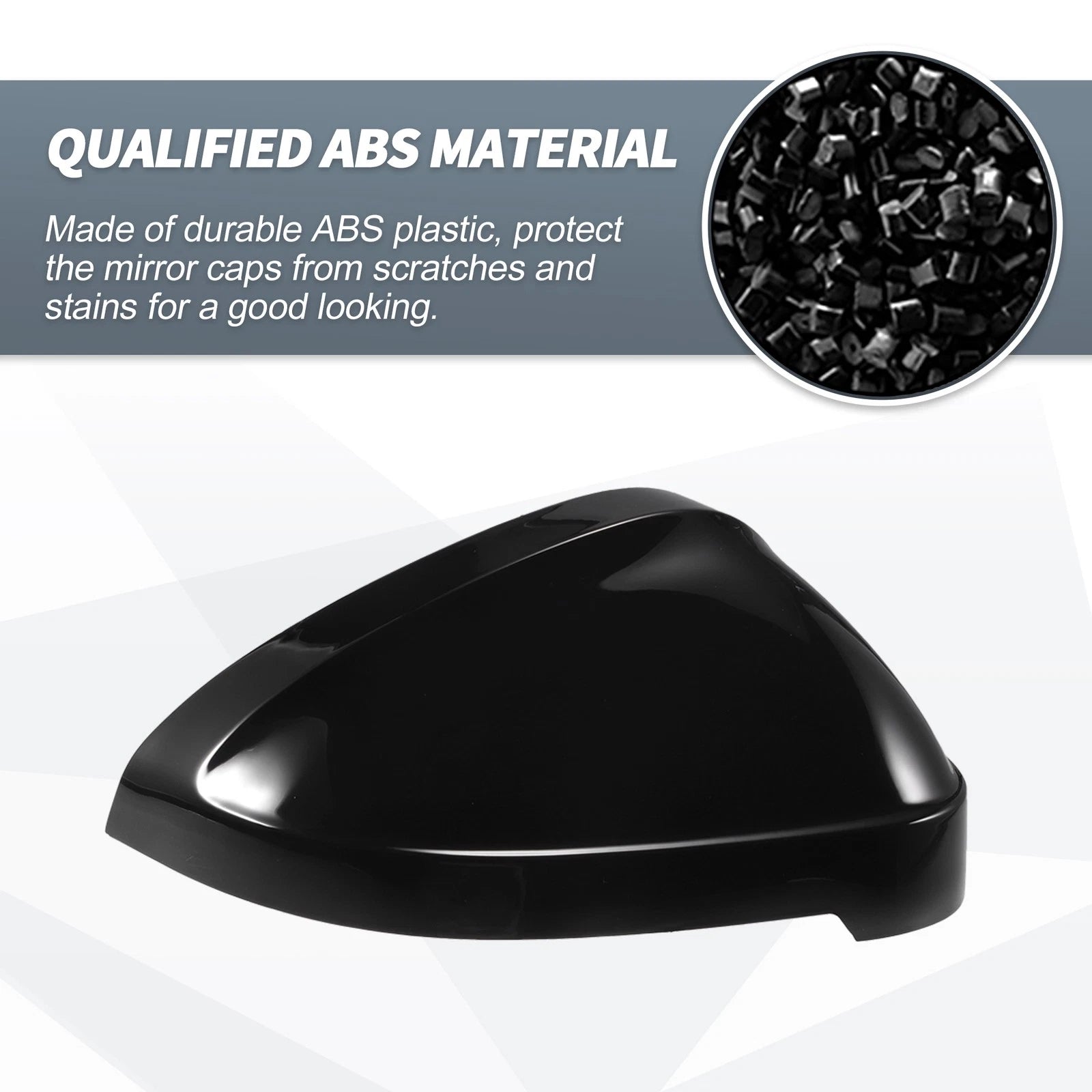 Rearview Mirror Cover Cap Replacement Gloss Black for Audi A4 A5 (2017–2024)