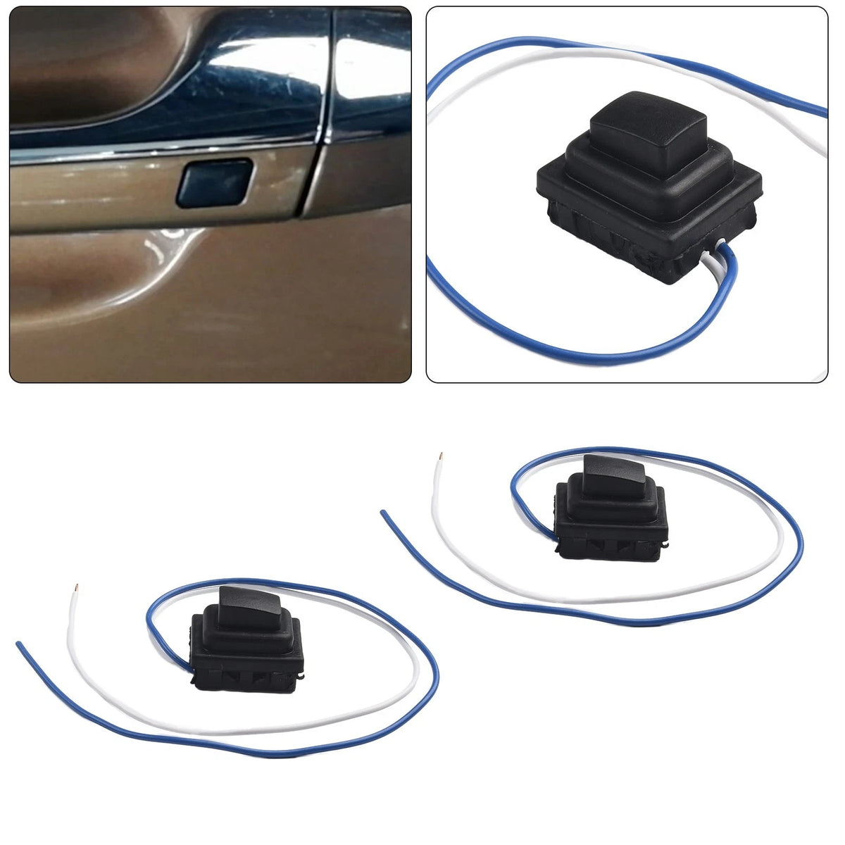2X Button Switch for 82651D3710 82661D3710 Black