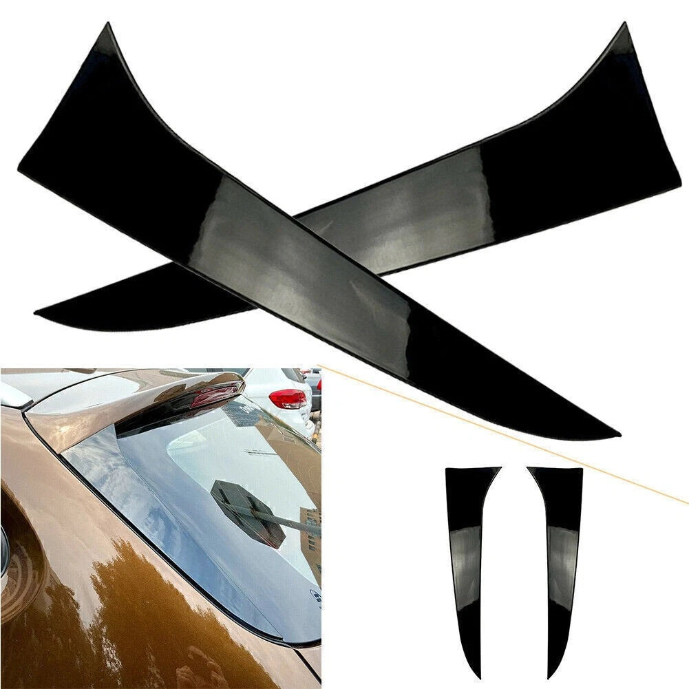 Rear Window Side Spoiler Canard Splitter Trim for BMW X1 E84 (2009–2015) Gloss Black