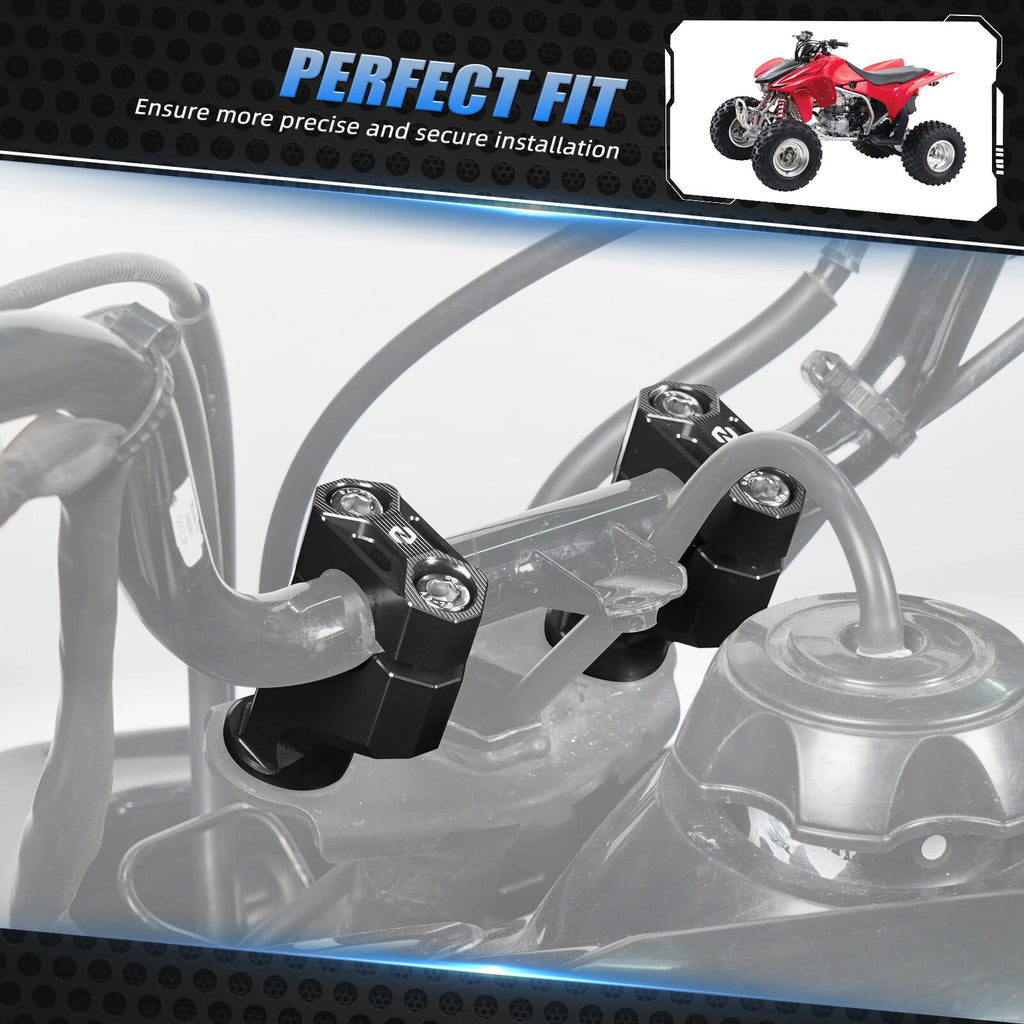 2" Handlebar Riser Clamps for Honda TRX450R/TRX450ER (2006–2014) Black