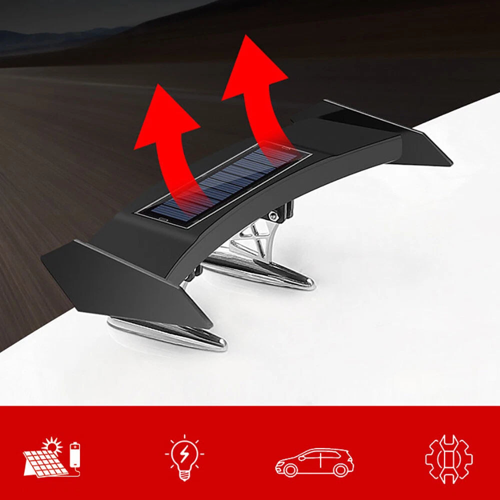 LED Solar Energy Car Trunk Rear Wing Spoiler for Mini (Universal)