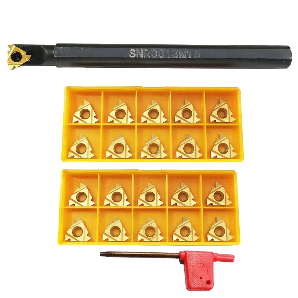 Boring Bar for Lathe SNR0013M16 with 21pcs 16IR AG60 Inserts