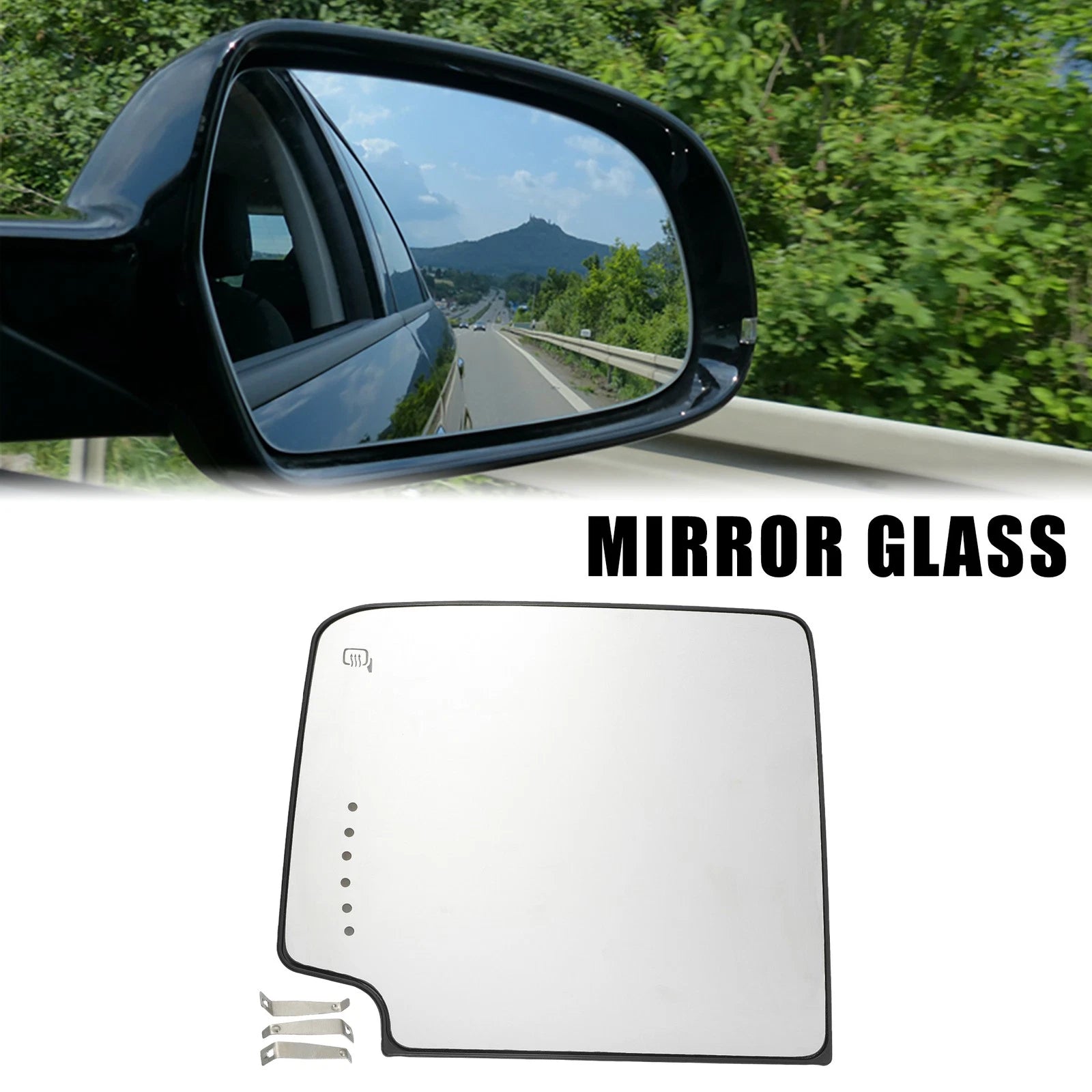 Rearview Mirror Glass Left Upper Heated for Chevrolet Silverado 1500 (2014–2018)
