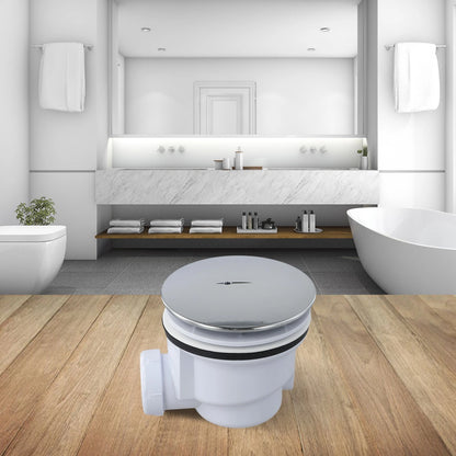 Elegant Chrome Shower Tray Waste Trap for Fast Drainage Needs