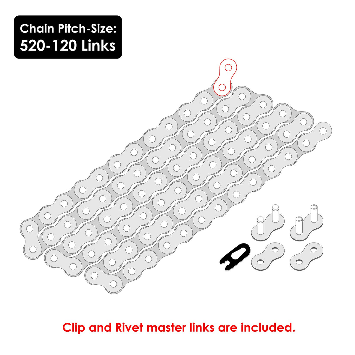 Drive Chain Replacement for Yamaha Warrior 350 YFM350X (1987–2004)