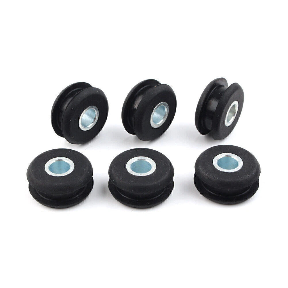 6x Gas Tank Mounts fit Harley Softail Mounts Rubber Grommets FXWG Motor Black