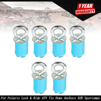 6 Pack Cargo Hook Tie Down Anchor for Polaris RZR Sportsman (2008–2023)