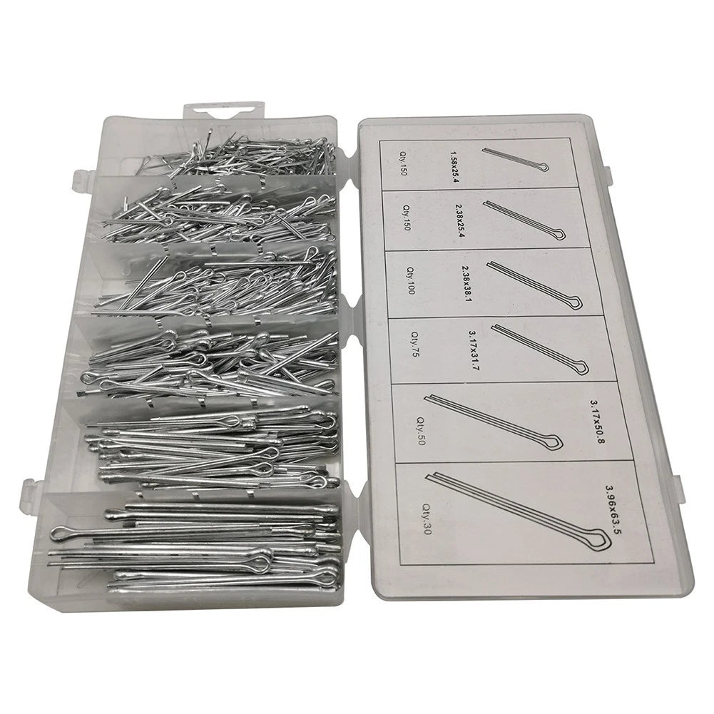 Set of 555 R Type Split Cotter Pins Metal Safety Pins