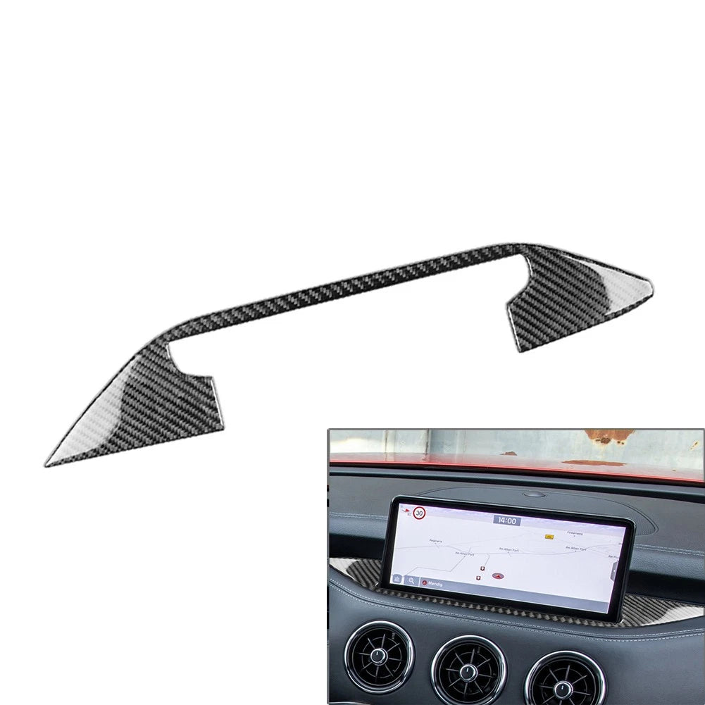 Carbon Fiber Navigation GPS Panel Cover for Kia Stinger (2018–2023)