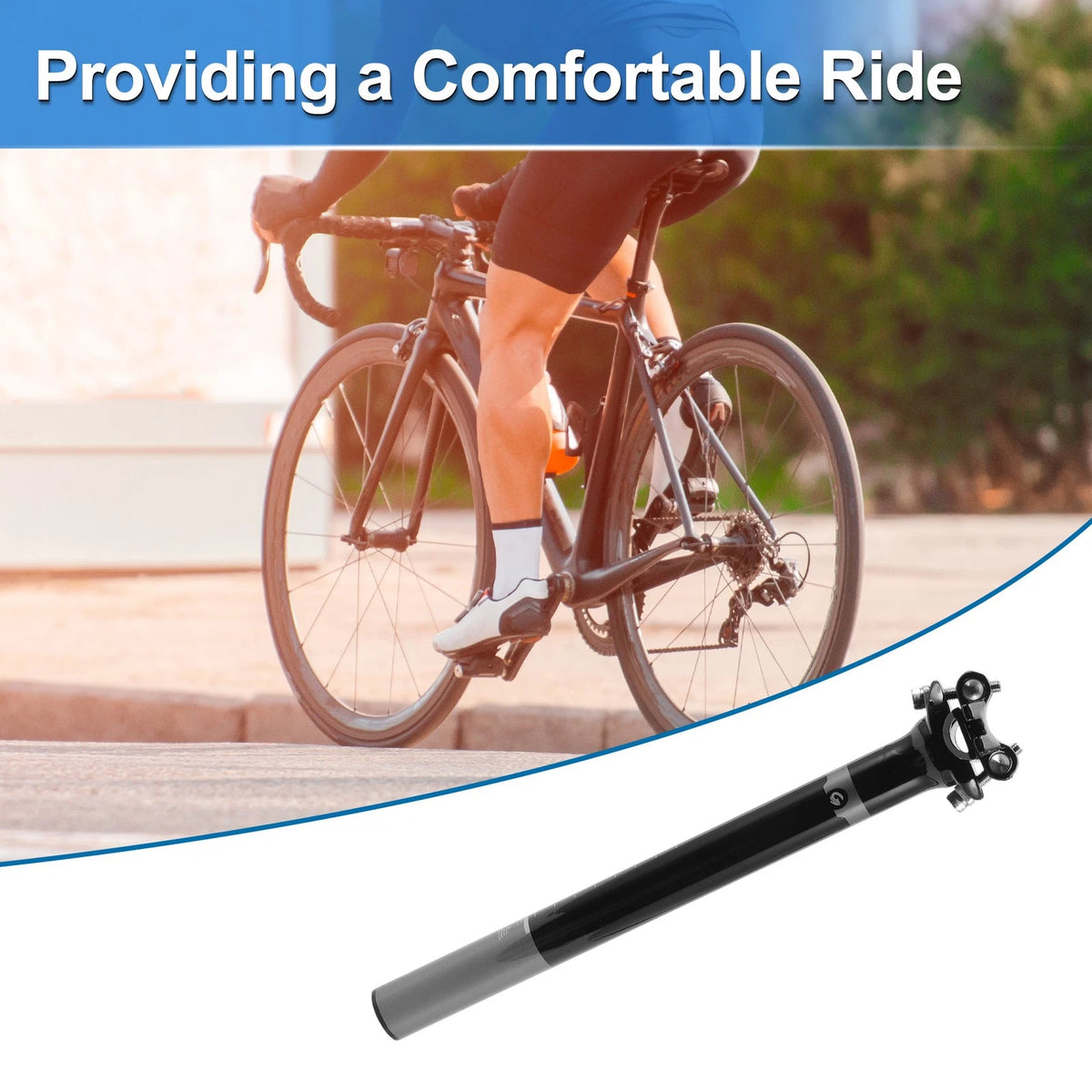 Bike Seat Posts 27.2x300mm Adjustable Saddle Angle for Universal Fit 27.2mm (2005–2026)