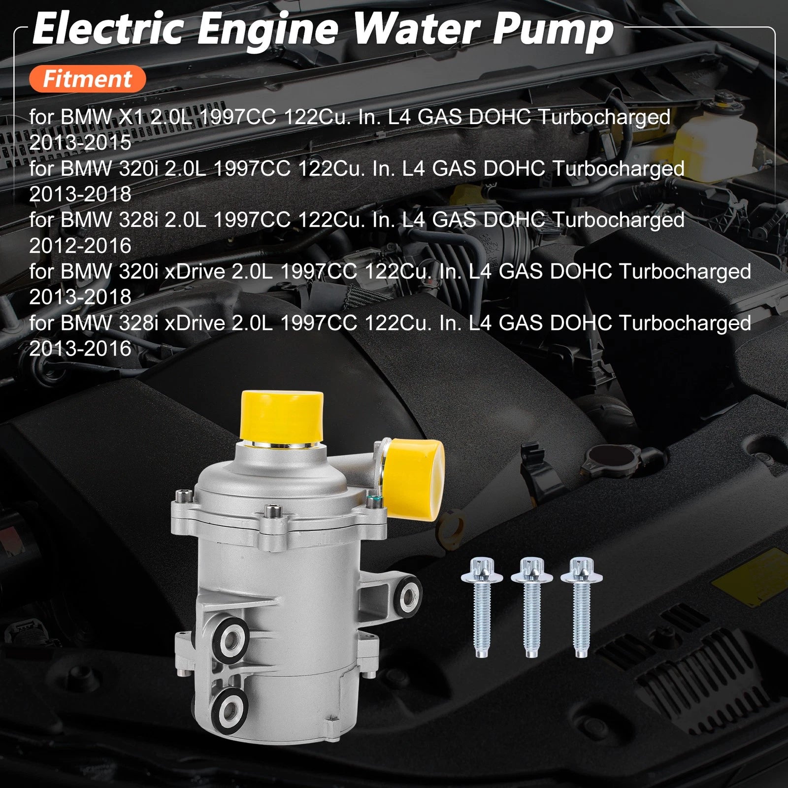 Electric Engine Water Pump Replacement for BMW X1 2.0L (1997–2015)