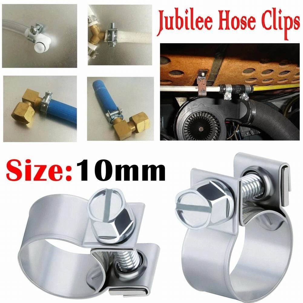 Hose Clips Set of 3 for Various Applications (14mm Width, 8-10mm/10-12mm/12-14mm)