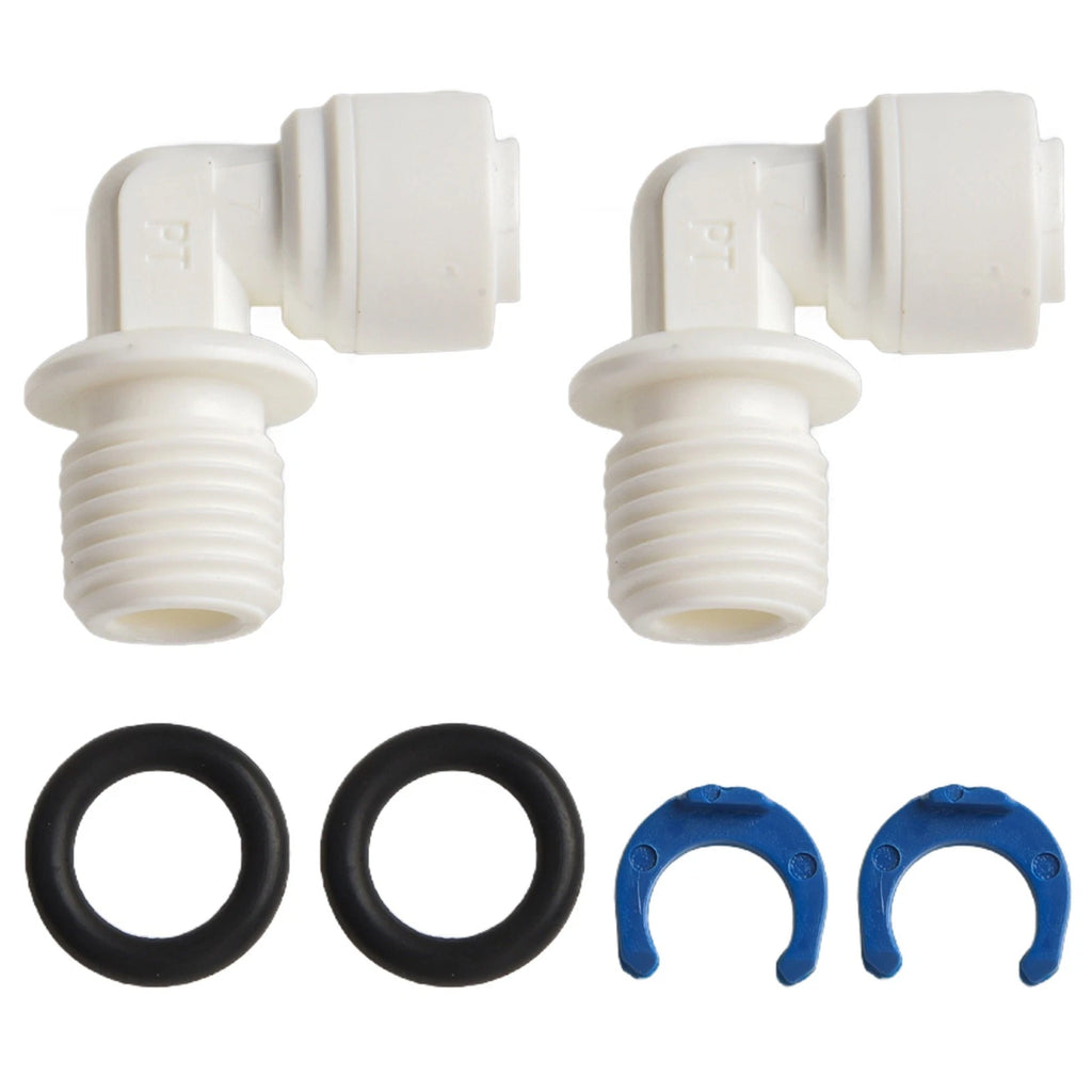 2X Push Fit Tube Elbow Quick Connect 12mm for Water Filter