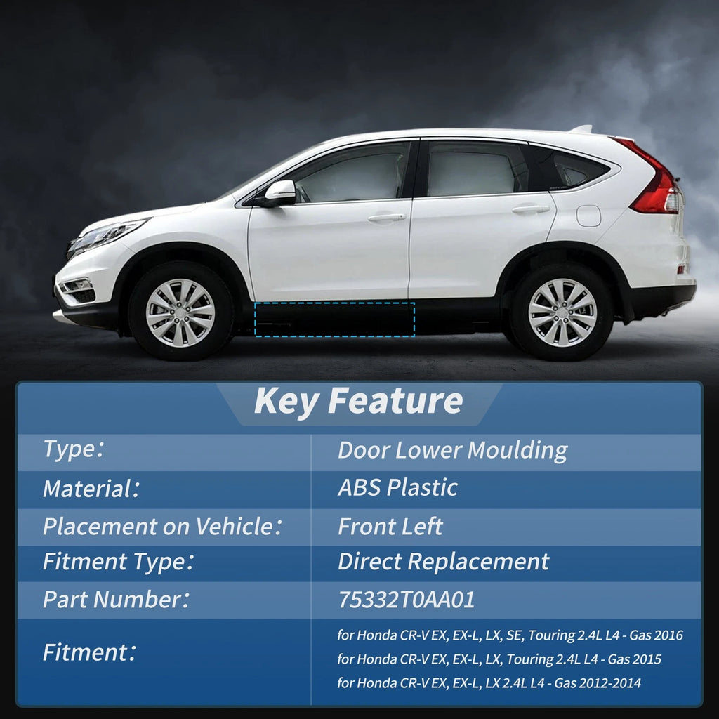 Door Lower Trim Garnish Front Left Replacement for Honda CRV (2012–2016)