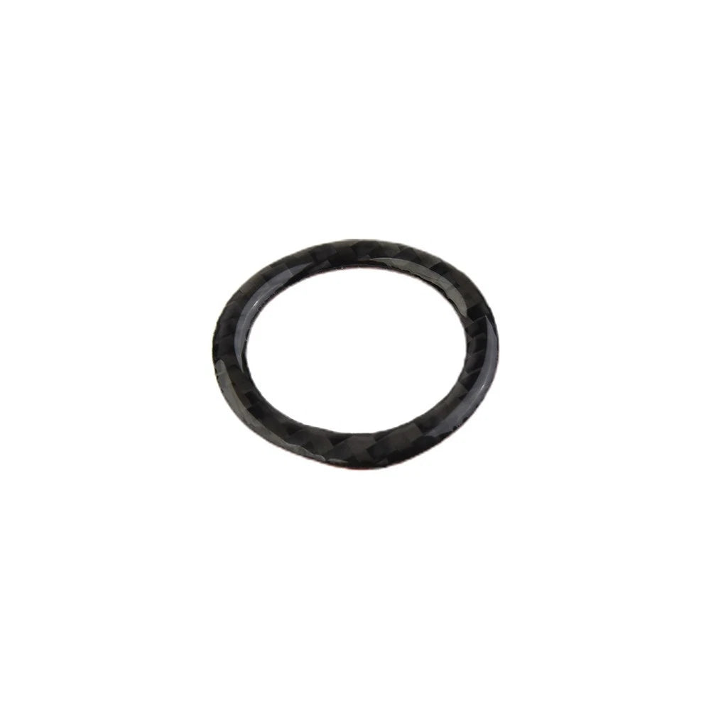 Carbon Fiber Stop Button Trim Ring for BMW E90 E92 E93 (2007–2013)