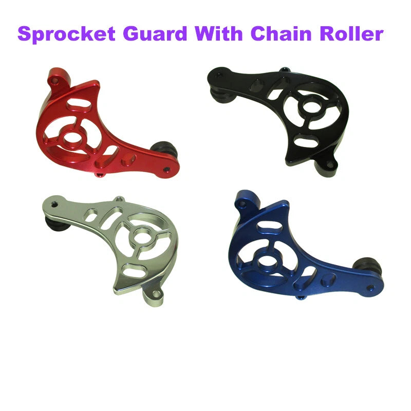 Billet Aluminum Sprocket Guard with Chain Roller for Honda CRF110 (2013–2023)